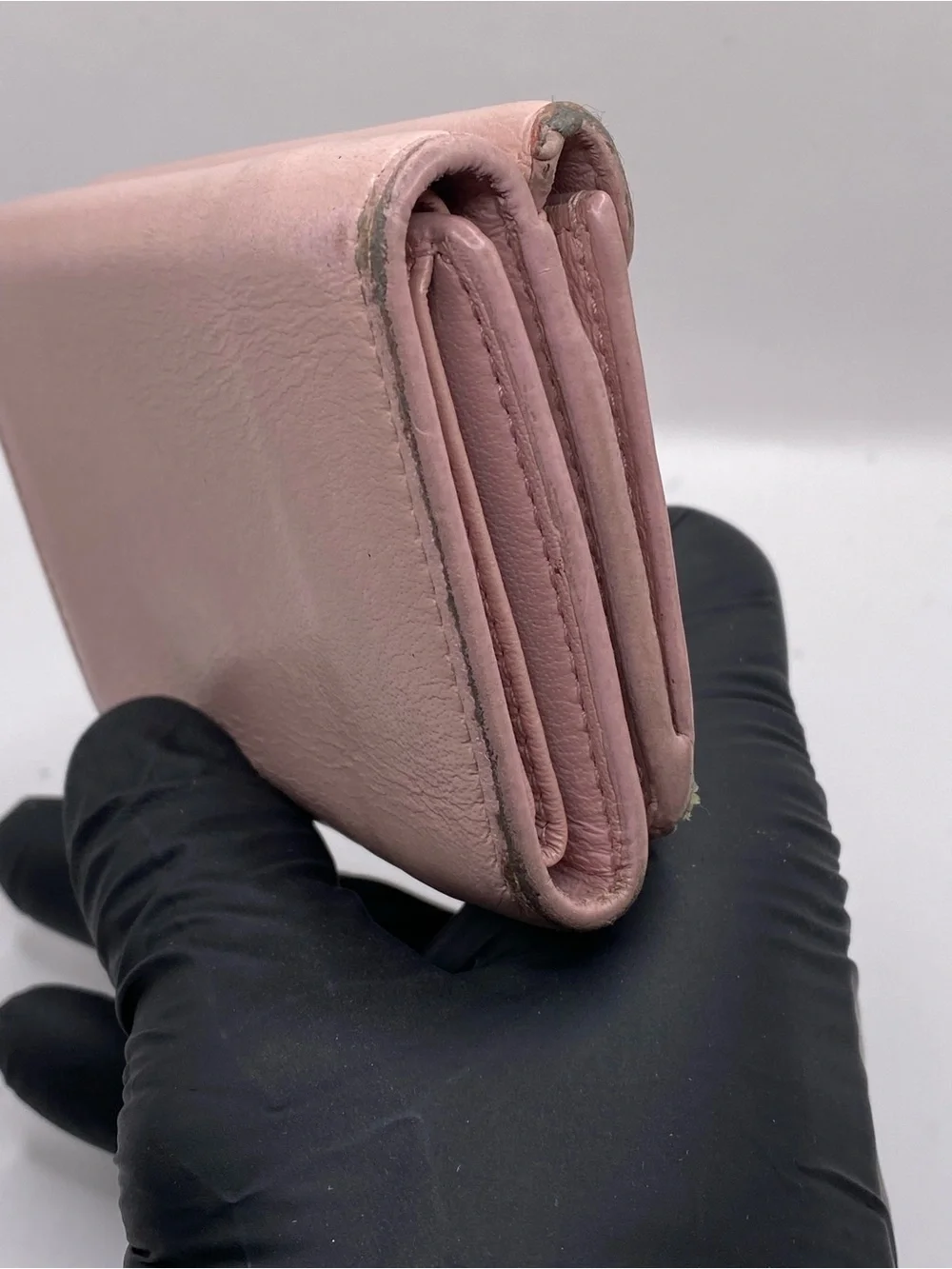 Balenciaga Dusty Pink Leather Envelope Wallet with Silver Logo
